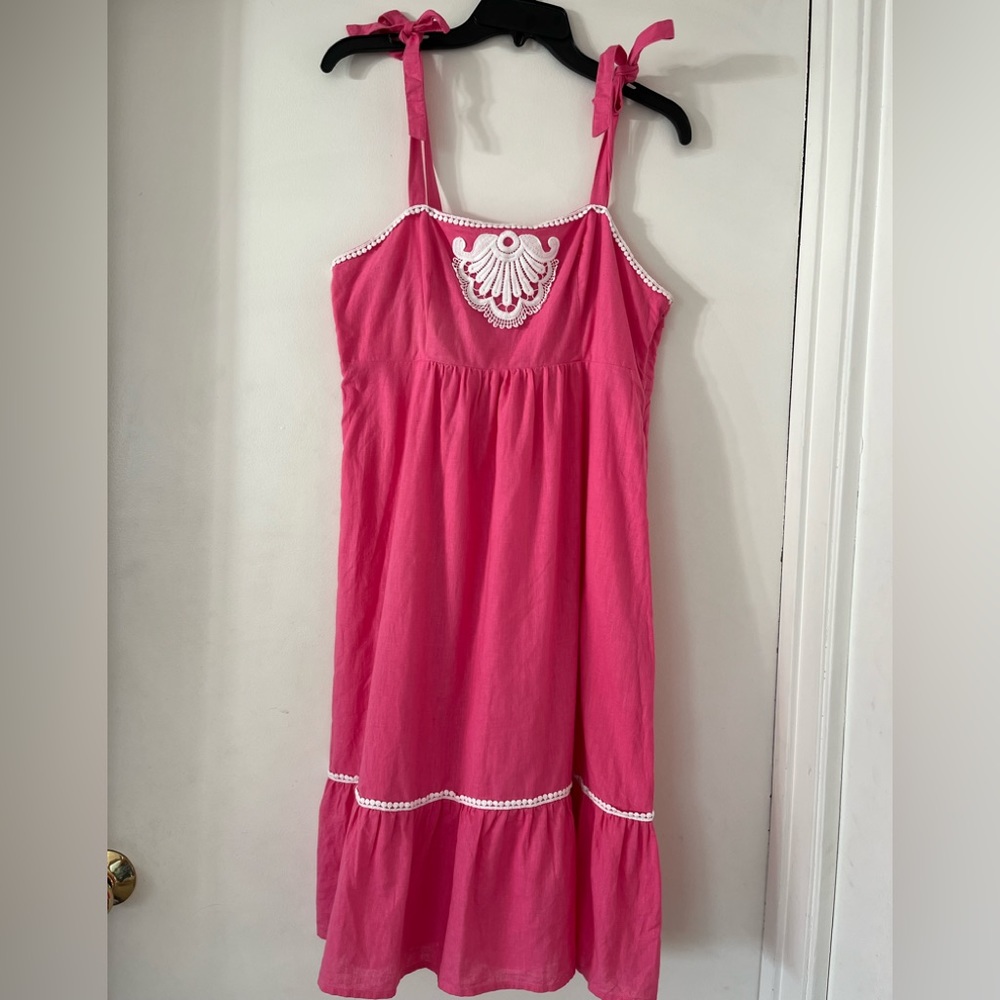 EUC Lilly Pulitzer Hotty Pink Cormick dress 8